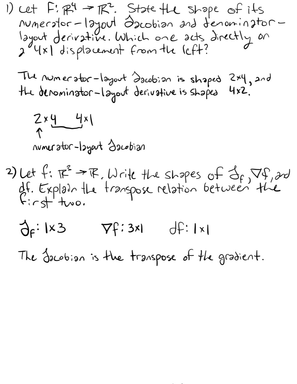 Completed exercise page 1